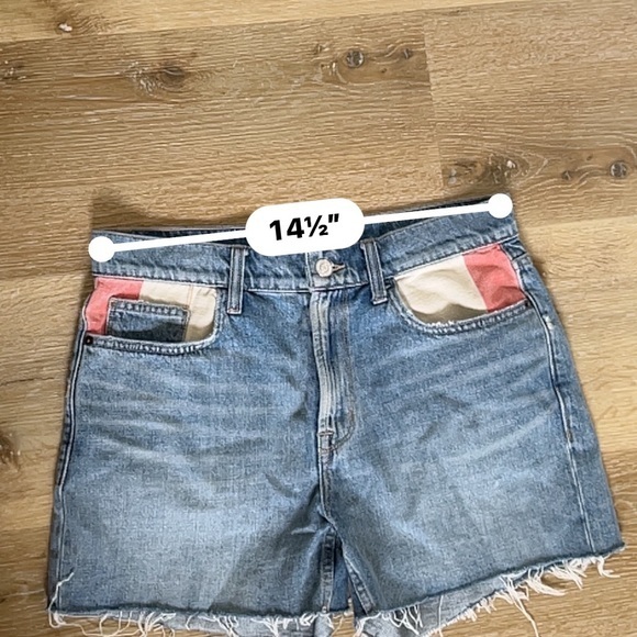 Current/Elliott Aficionado Cutoff Jean Denim Short Color Block‎ Pockets Size 27 - Picture 6 of 7